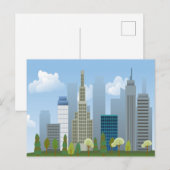 Postkarte Gebäude der Stadt (Vorne/Hinten)