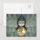 Postkarte "Geboren eines Kürbiss" (Vorne/Hinten)