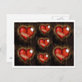 Postkarte gebrochenes Herz/Kreislauf (Vorne/Hinten)