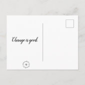 Postkarte - Gedanken: Veränderung ist gut. (Rückseite)