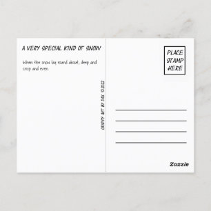 Postkarte, Gelb, Schnee, Gelber Schnee, Winter Postkarte