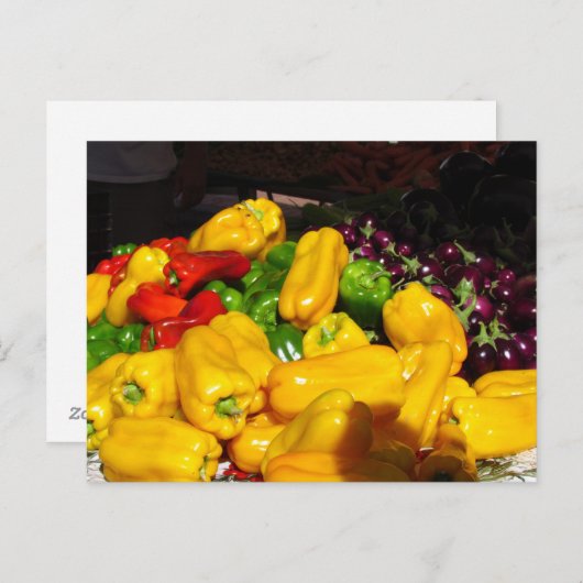 Postkarte - Gelbe Paprikaschoten (Vorne/Hinten)