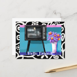Postkarte - Gemälde aus dem Whimsical Retro TV