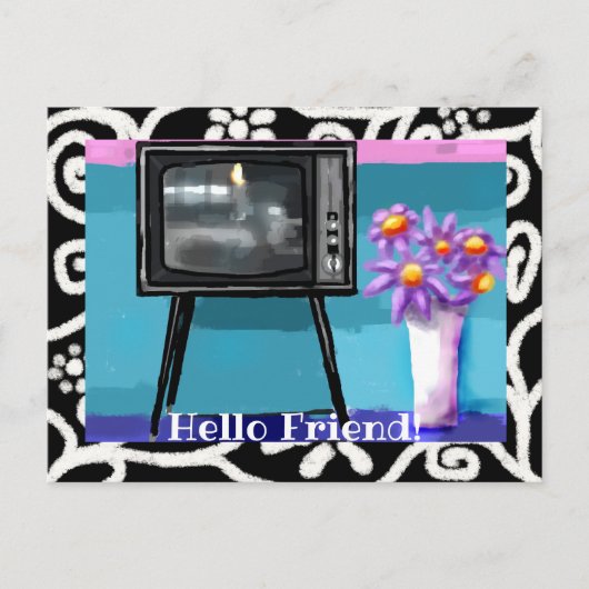 Postkarte - Gemälde aus dem Whimsical Retro TV (Vorderseite)