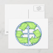 Postkarte gerecycelt (Vorne/Hinten)