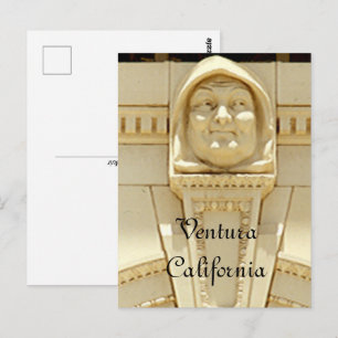Postkarte - Gerichtshof lächelnder Mönch