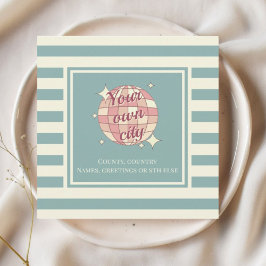 Postkarte gestreift personalisierbarer Ortsname Po