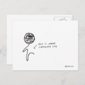 Postkarte gezeichnet (Vorne/Hinten)