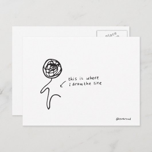 Postkarte gezeichnet (Vorne/Hinten)