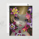Postkarte "Giftige Schmuckstücke XIII: Columbine" (Vorne/Hinten)