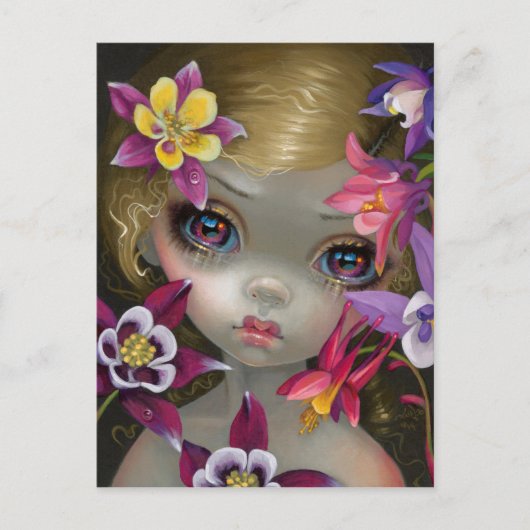Postkarte "Giftige Schmuckstücke XIII: Columbine" (Vorderseite)