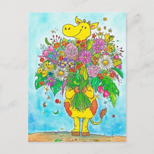 Postkarte Giraffe (Vorderseite)