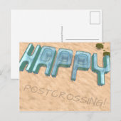 Postkarte "Glücklich Postüberqueren!" (Vorne/Hinten)