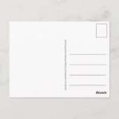 Postkarte "Glücklich Postüberqueren!" (Rückseite)