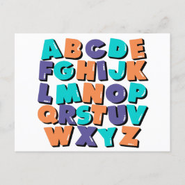 Postkarte - Glückliche Buchstaben