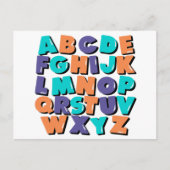 Postkarte - Glückliche Buchstaben (Vorderseite)