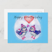 Postkarte Glücklicher Valentinstag (Vorne/Hinten)