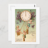 Postkarte: Glückliches neues Jahr Postkarte (Vorne/Hinten)