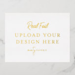 Postkarte Gold Foil Landschaft<br><div class="desc">Passen Sie Ihr Design in Templett an. Nachdem Sie die Bearbeitung abgeschlossen haben, laden Sie Ihre Datei im JPG-Format herunter (vergessen Sie nicht, die Blindoption zu aktivieren). Laden Sie Ihr Design hier hoch, indem Sie auf den blauen Button "Personalisieren" klicken.</div>