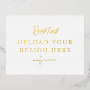 Postkarte Gold Foil Landschaft