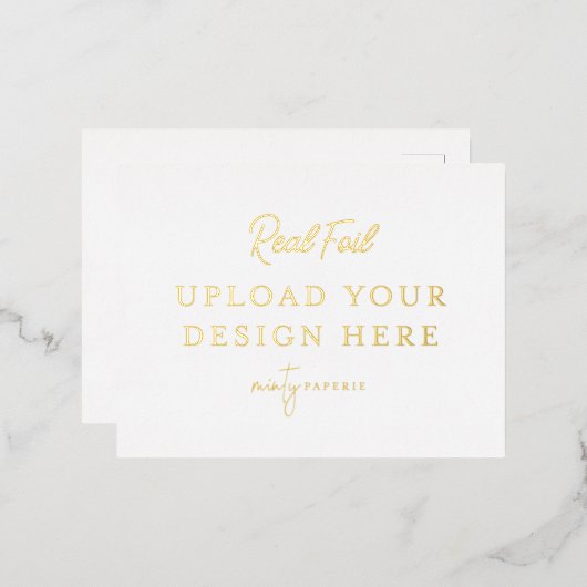 Postkarte Gold Foil Landschaft (Vorderseite/Rückseite)