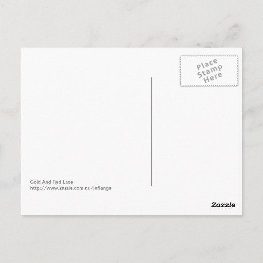 Postkarte Gold und Rot (Rückseite)