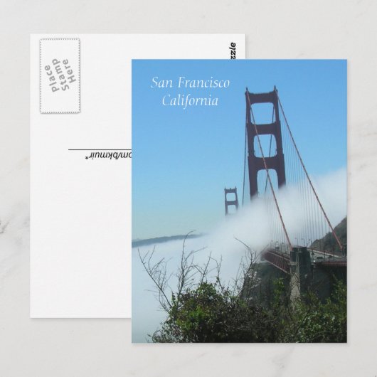 Postkarte - Golden Gate Bridge (Vorne/Hinten)