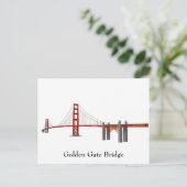 Postkarte: Golden Gate Bridge Postkarte (Stehend Vorderseite)
