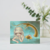 Postkarte "Golden Mermaid" (Stehend Vorderseite)