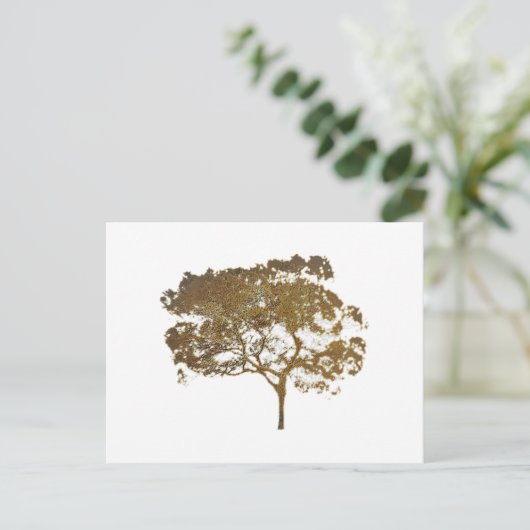Postkarte GOLDEN TREE STYLE DESIGN (Stehend Vorderseite)