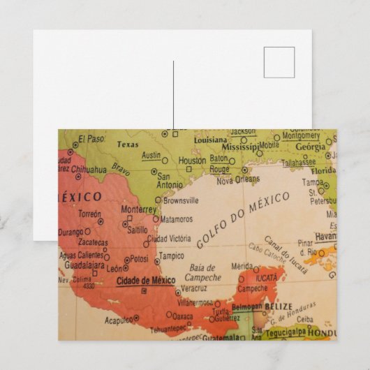 Postkarte Golf von Mexiko (Vorne/Hinten)