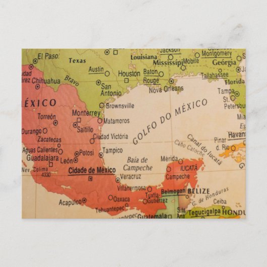 Postkarte Golf von Mexiko (Vorderseite)