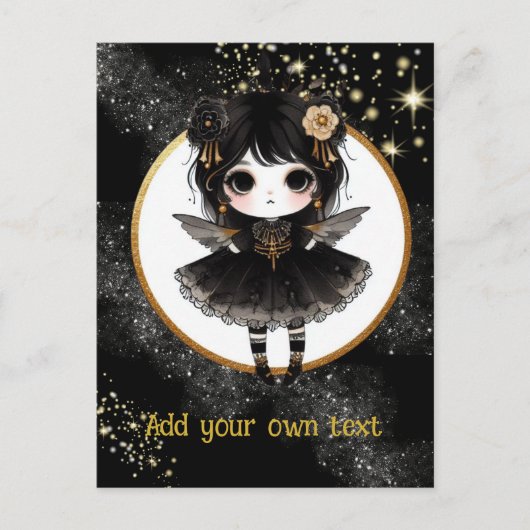 POSTKARTE | Goth Girls Kawaii Chibi Niedlich Custo (Vorderseite)