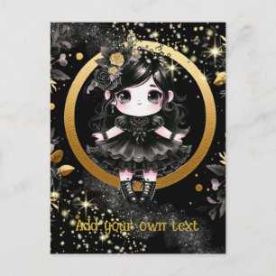 POSTKARTE Goth Girls Kawaii Chibi Niedlich Custo