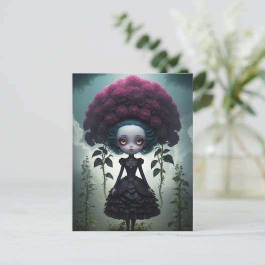 Postkarte - Gothic Flowers (Stehend Vorderseite)