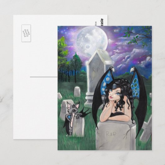 Postkarte "Gothic Mitternacht" (Vorne/Hinten)