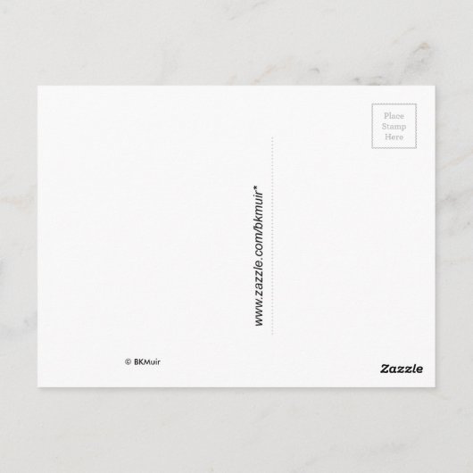 Postkarte - Grasshopper in Tree (Rückseite)