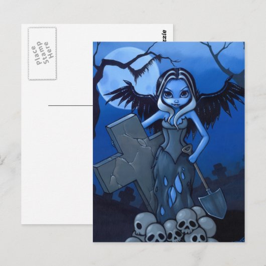 Postkarte "Gravedigger" (Vorne/Hinten)