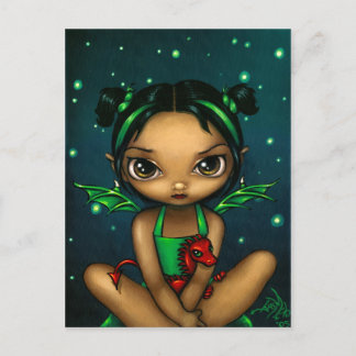 Postkarte "Green Dragonling"