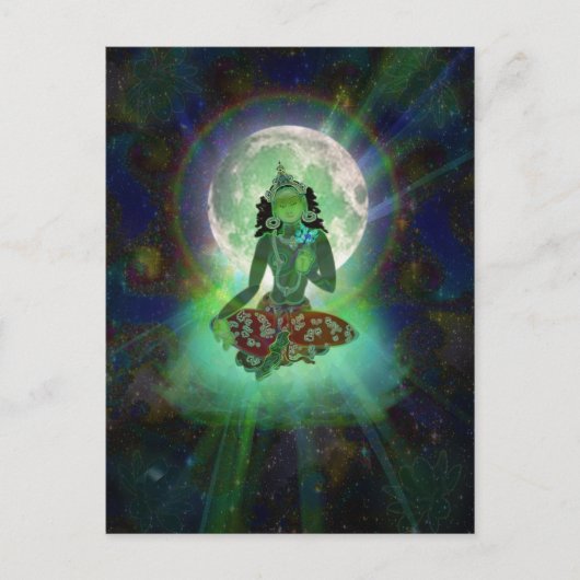 Postkarte "Green Tara" (Vorderseite)