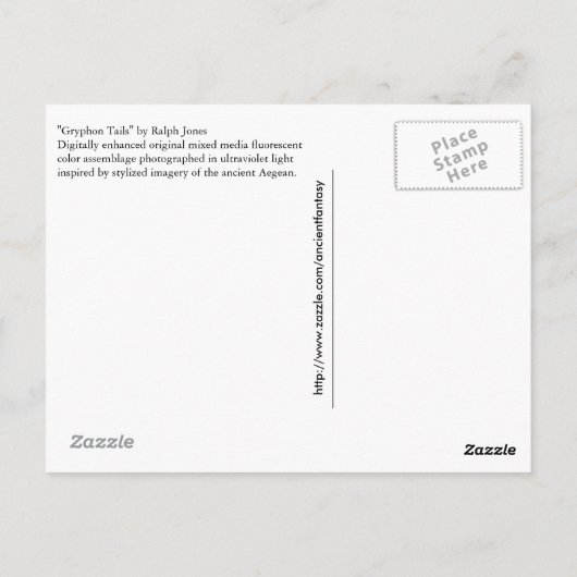 Postkarte "Griffin Schwanzes" (Rückseite)