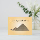 Postkarte: Große Pyramide von Gizeh Postkarte (Stehend Vorderseite)
