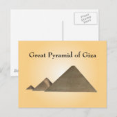 Postkarte: Große Pyramide von Gizeh Postkarte (Vorne/Hinten)