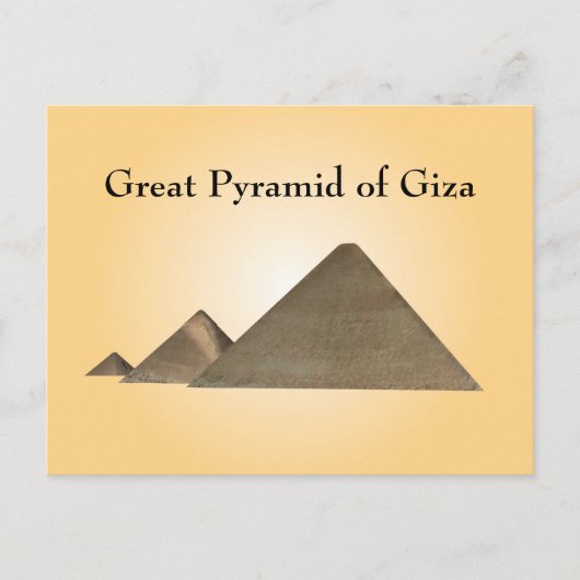 Postkarte: Große Pyramide von Gizeh Postkarte (Vorderseite)