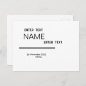 Postkarte, Größe: Standardpostkarte, Papier: Semi- Postkarte (Vorne/Hinten)