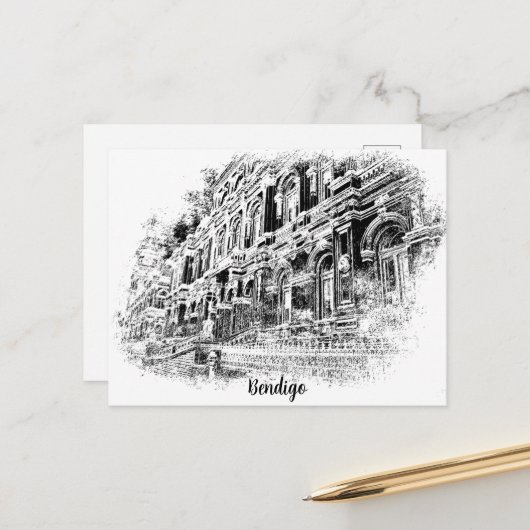 Postkarte, Größe: Standardpostkarte Postkarte (Vorderseite/Rückseite Beispiel)