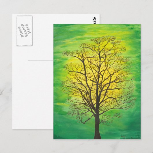 Postkarte - Grüner Baum (Vorne/Hinten)