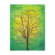 Postkarte - Grüner Baum