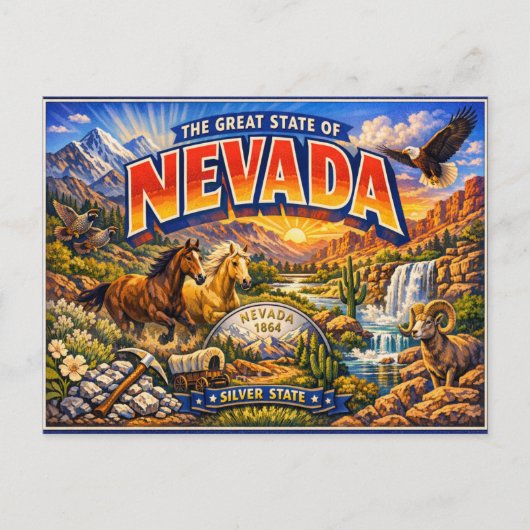 Postkarte Gruß aus Nevada (Vorderseite)