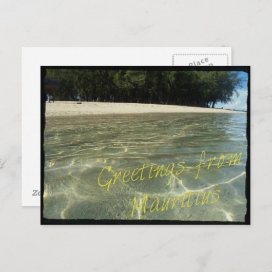 Postkarte "Grüße von Mauritius" (Vorne/Hinten)